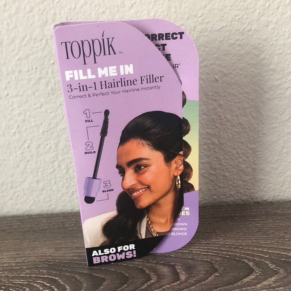 ❤️$11 NWT Toppik Fill Me in 3 in 1 Hairline Filler .071oz Shade Dark Brown
